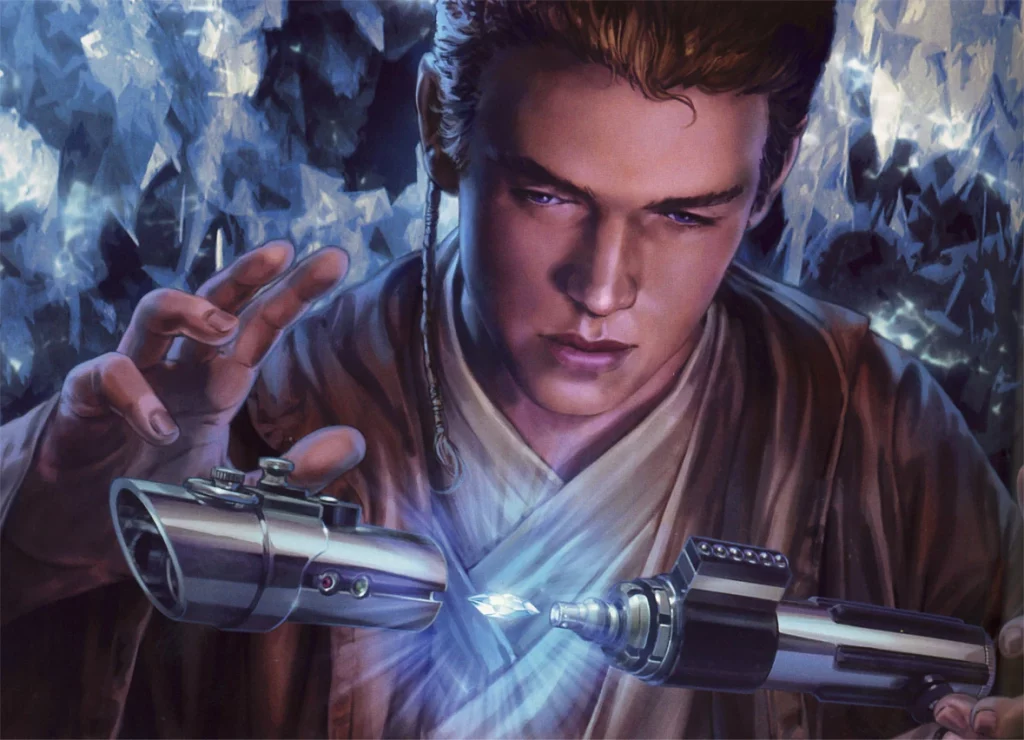 Anakin constructing his first lightsaber