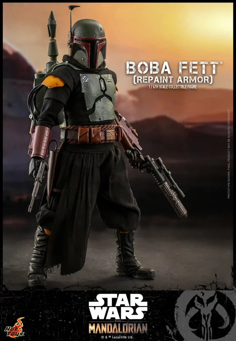 Boba Fett statues with repainted armour