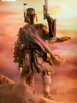 Boba Fett statues with poncho