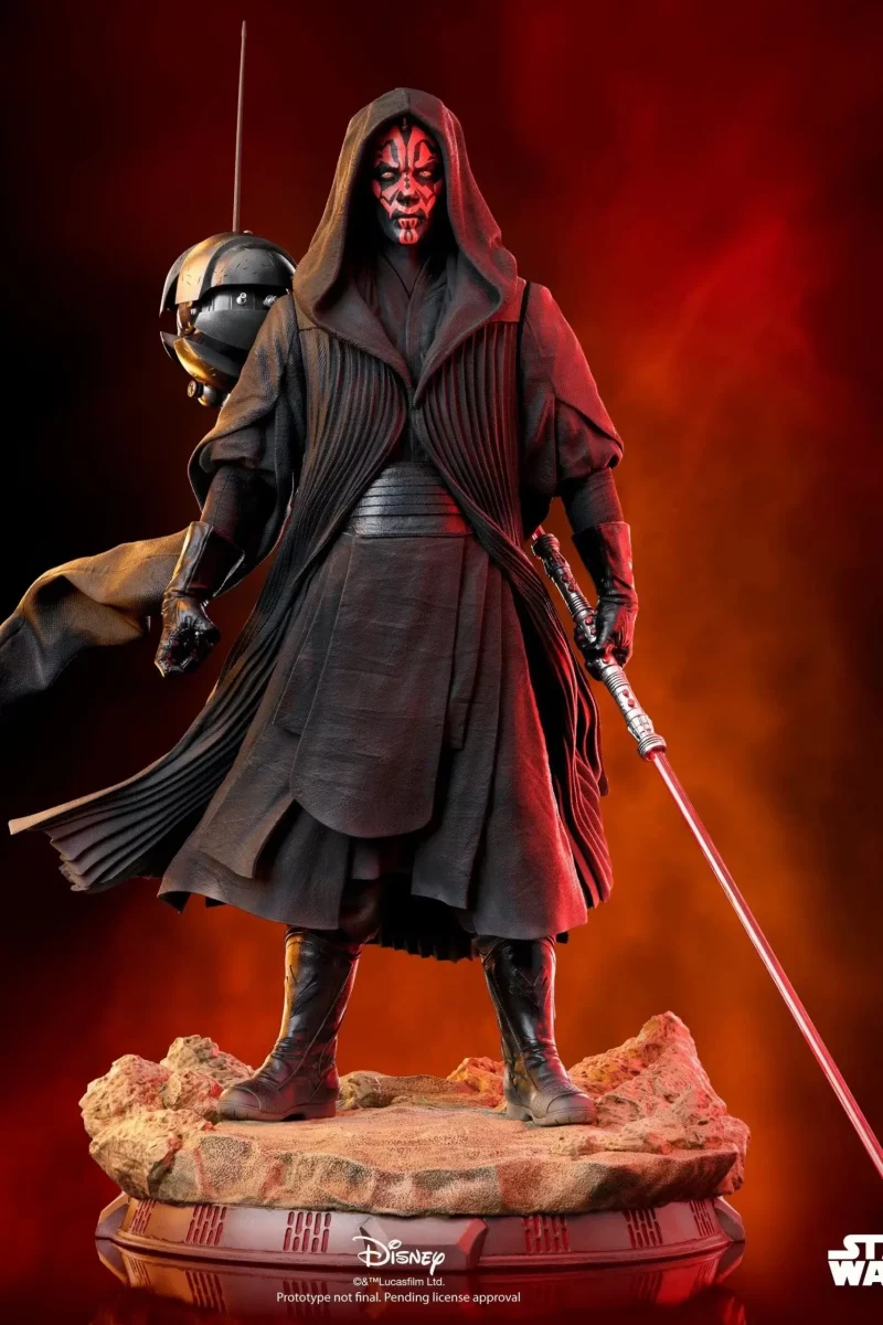 Darth Maul Legacy Sith Statues with Floating Recon Droid